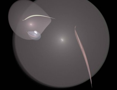 Siyah Renk Üzerine Bir Dijital Fraktal Resmi