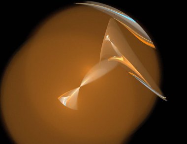 Siyah Renk Üzerine Bir Dijital Fraktal Resmi