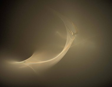 Siyah Renk Üzerine Bir Dijital Fraktal Resmi