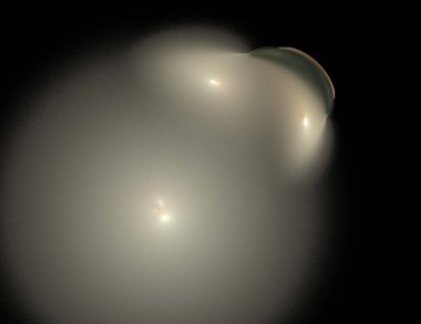 Siyah Renk Üzerine Bir Dijital Fraktal Resmi