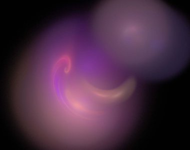 Siyah Renk Üzerine Bir Dijital Fraktal Resmi