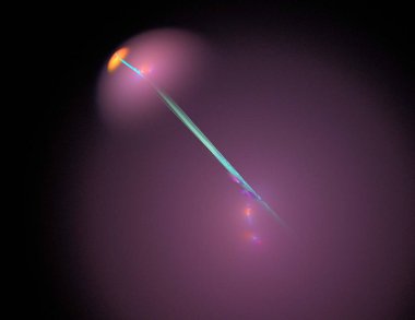 Siyah Renk Üzerine Bir Dijital Fraktal Resmi