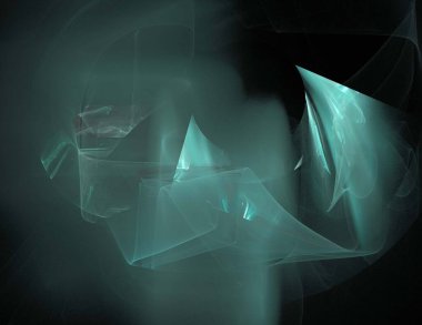 Siyah Renk Üzerine Bir Dijital Fraktal Resmi