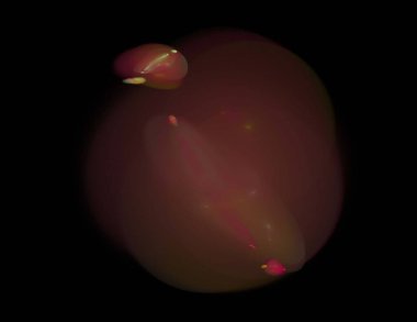 Siyah Renk Üzerine Bir Dijital Fraktal Resmi