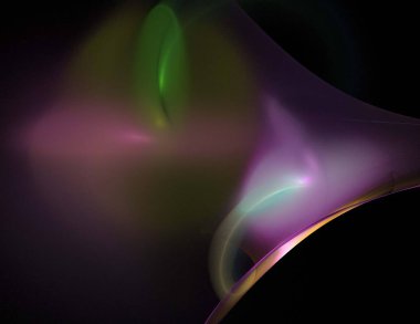 Siyah Renk Üzerine Bir Dijital Fraktal Resmi