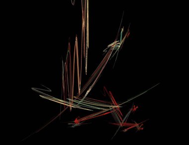 Siyah Renk Üzerine Bir Dijital Fraktal Resmi