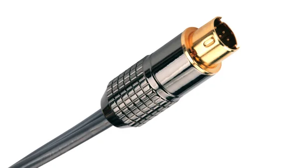 Mannelijke Plug Connector Geïsoleerd — Stockfoto