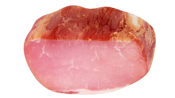 Kawałek Gotowanego Wędzonego Mięsa Izolowany — Zdjęcie stockowe
