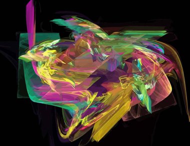 Dijital fraktal ile çok renkli bir çizimi