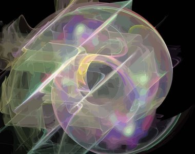 Dijital fraktal ile çok renkli bir çizimi