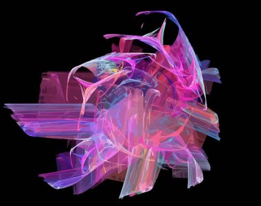 Dijital fraktal ile çok renkli bir çizimi