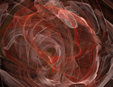 Siyah Renk Üzerine Bir Dijital Fraktal Resmi