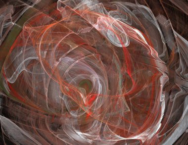 Siyah Renk Üzerine Bir Dijital Fraktal Resmi