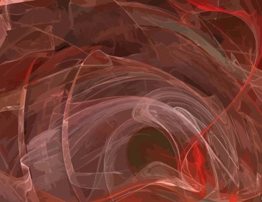 Siyah Renk Üzerine Bir Dijital Fraktal Resmi