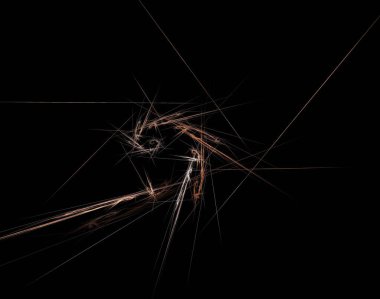 Siyah Renk Üzerine Bir Dijital Fraktal Resmi