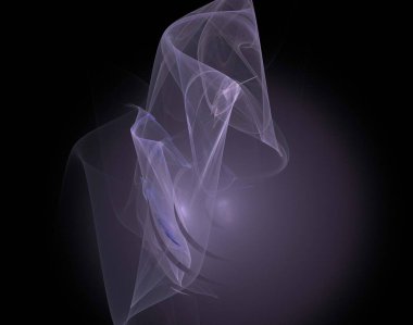 Siyah Renk Üzerine Bir Dijital Fraktal Resmi