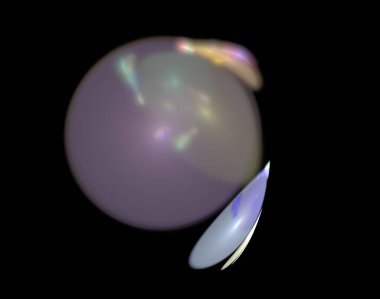 Siyah Renk Üzerine Bir Dijital Fraktal Resmi