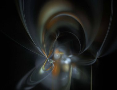 Siyah Renk Üzerine Bir Dijital Fraktal Resmi