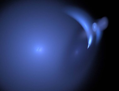 Siyah Renk Üzerine Bir Dijital Fraktal Resmi