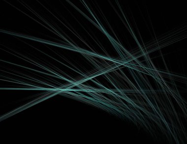 Siyah Renk Üzerine Bir Dijital Fraktal Resmi