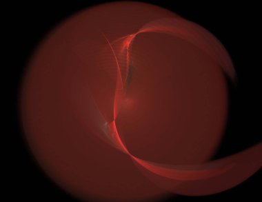 Siyah Renk Üzerine Bir Dijital Fraktal Resmi