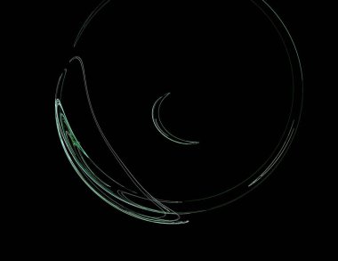 Siyah Renk Üzerine Bir Dijital Fraktal Resmi