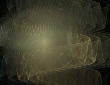 Siyah Renk Üzerine Bir Dijital Fraktal Resmi