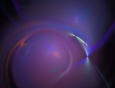 Siyah Renk Üzerine Bir Dijital Fraktal Resmi