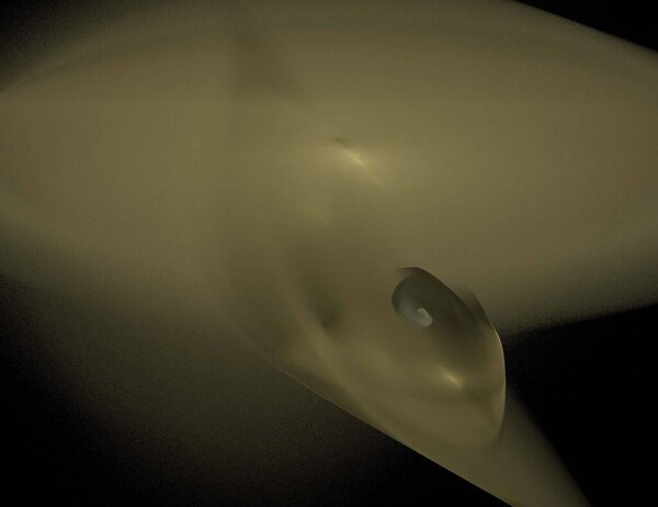 изображение одного цифрового фрактала на черном цвете