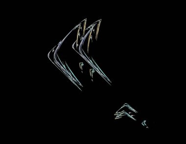 Siyah Renk Üzerine Bir Dijital Fraktal Resmi