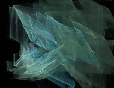 Siyah Renk Üzerine Bir Dijital Fraktal Resmi