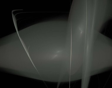 Siyah Renk Üzerine Bir Dijital Fraktal Resmi