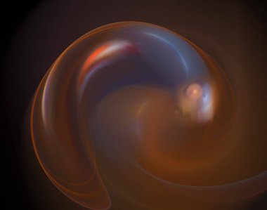 Siyah Renk Üzerine Bir Dijital Fraktal Resmi