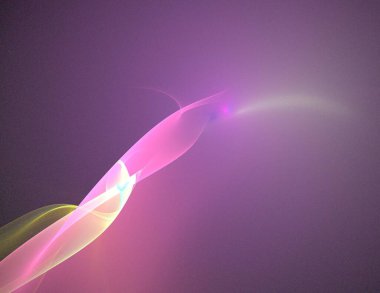 Siyah Renk Üzerine Bir Dijital Fraktal Resmi