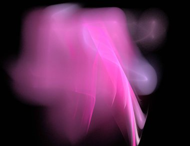 Siyah Renk Üzerine Bir Dijital Fraktal Resmi