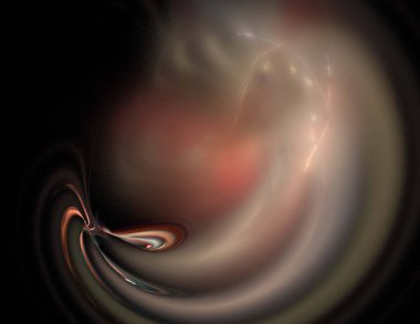 Siyah Renk Üzerine Bir Dijital Fraktal Resmi