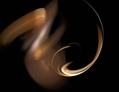 Siyah Renk Üzerine Bir Dijital Fraktal Resmi