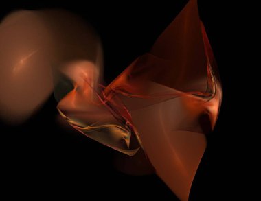 Siyah Renk Üzerine Bir Dijital Fraktal Resmi