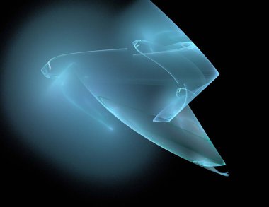 Siyah Renk Üzerine Bir Dijital Fraktal Resmi