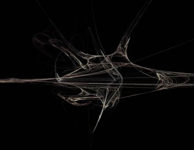 Siyah Renk Üzerine Bir Dijital Fraktal Resmi