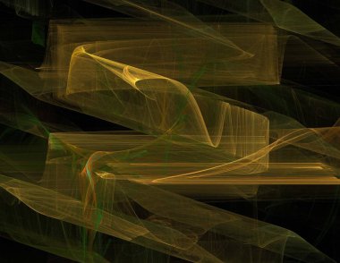 Siyah Renk Üzerine Bir Dijital Fraktal Resmi