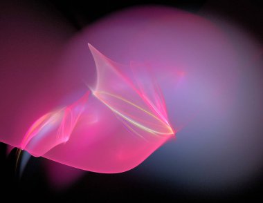 Siyah Renk Üzerine Bir Dijital Fraktal Resmi