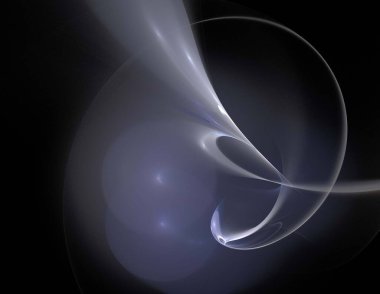 Siyah Renk Üzerine Bir Dijital Fraktal Resmi