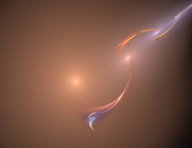 Siyah Renk Üzerine Bir Dijital Fraktal Resmi