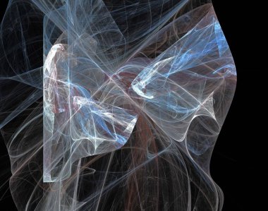 Siyah Renk Üzerine Bir Dijital Fraktal Resmi