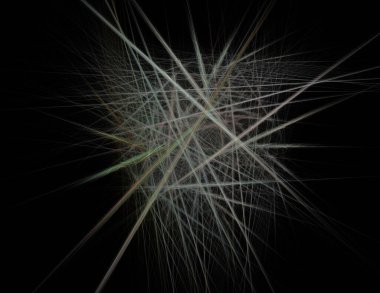 Siyah Renk Üzerine Bir Dijital Fraktal Resmi