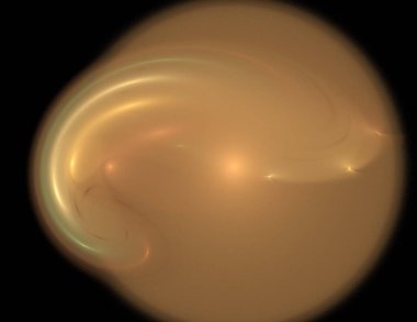 Siyah Renk Üzerine Bir Dijital Fraktal Resmi