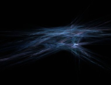 Siyah Renk Üzerine Bir Dijital Fraktal Resmi