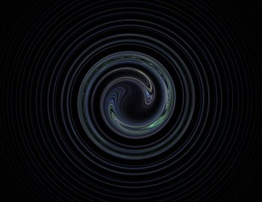 Siyah Renk Üzerine Bir Dijital Fraktal Resmi