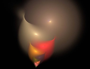 Siyah Renk Üzerine Bir Dijital Fraktal Resmi